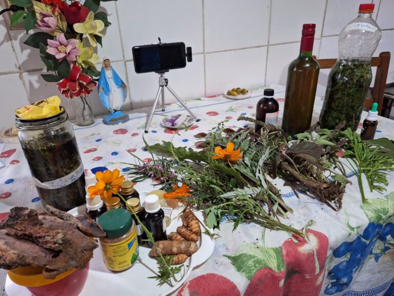 Mesa-altar de floresta